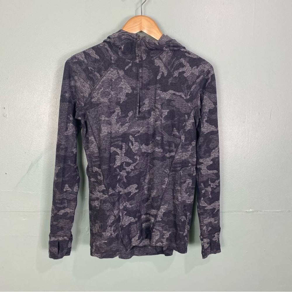 Lululemon Warm Stabilizer 1/2 Zip Hoodie Camo Sz 4 W3CTIS